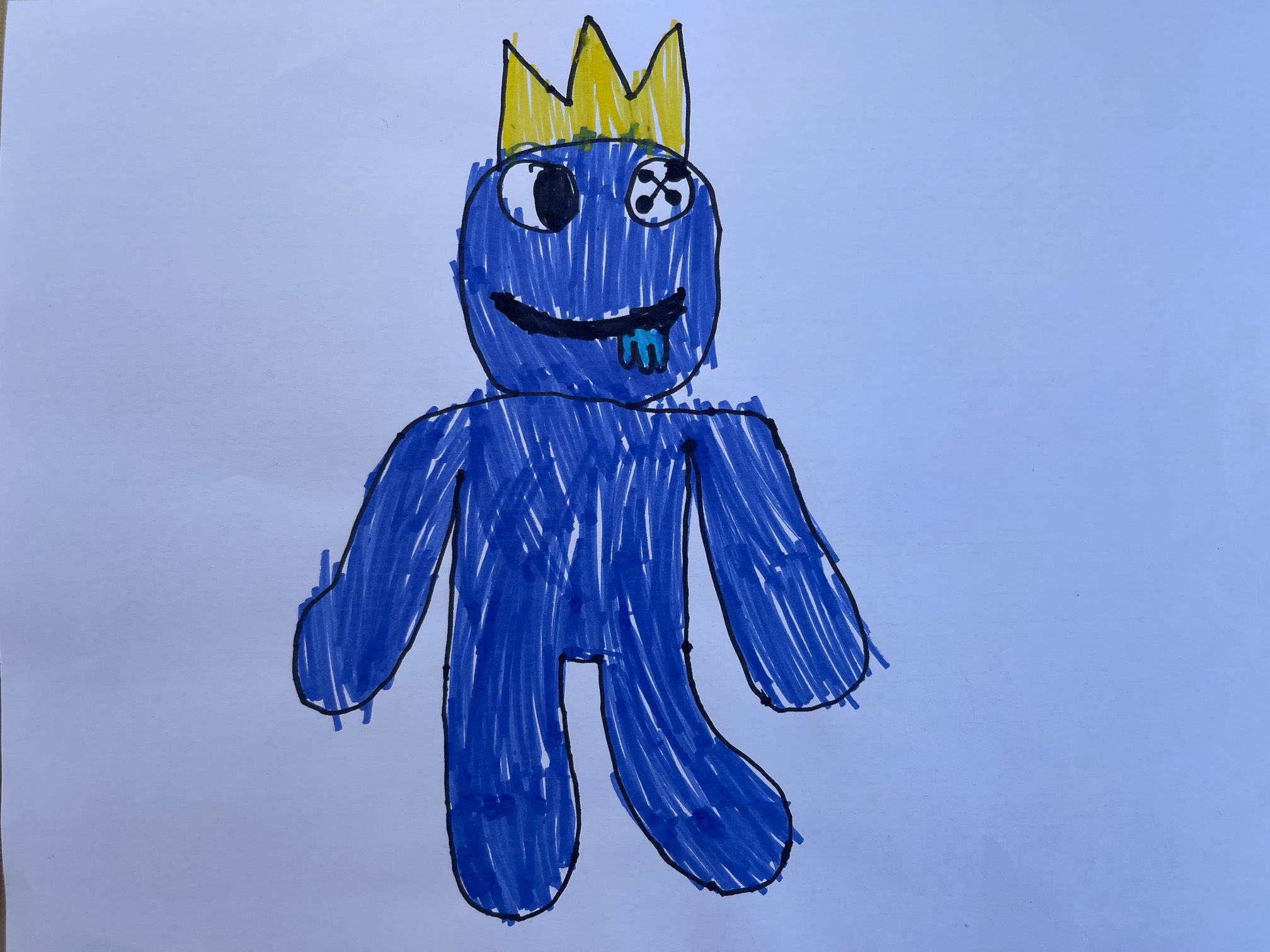 Dibujo en papel, Blue