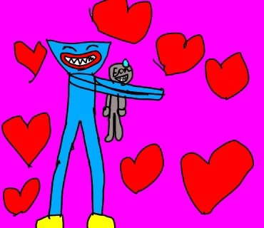 Huggy abrazado a su fan en San Valentín